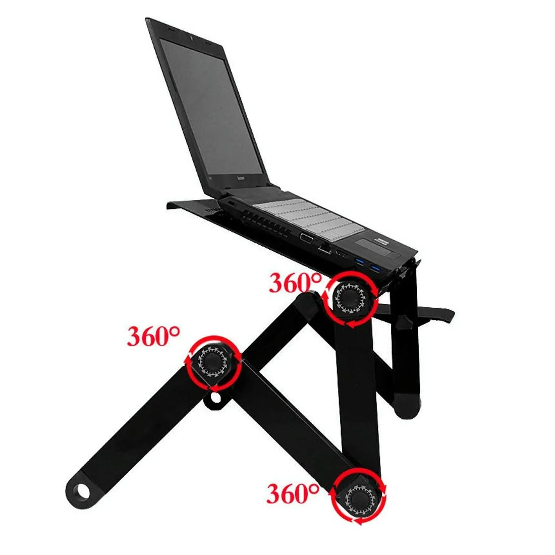 Adjustable Foldable Laptop Stand - Portable 360 Degree Aluminum