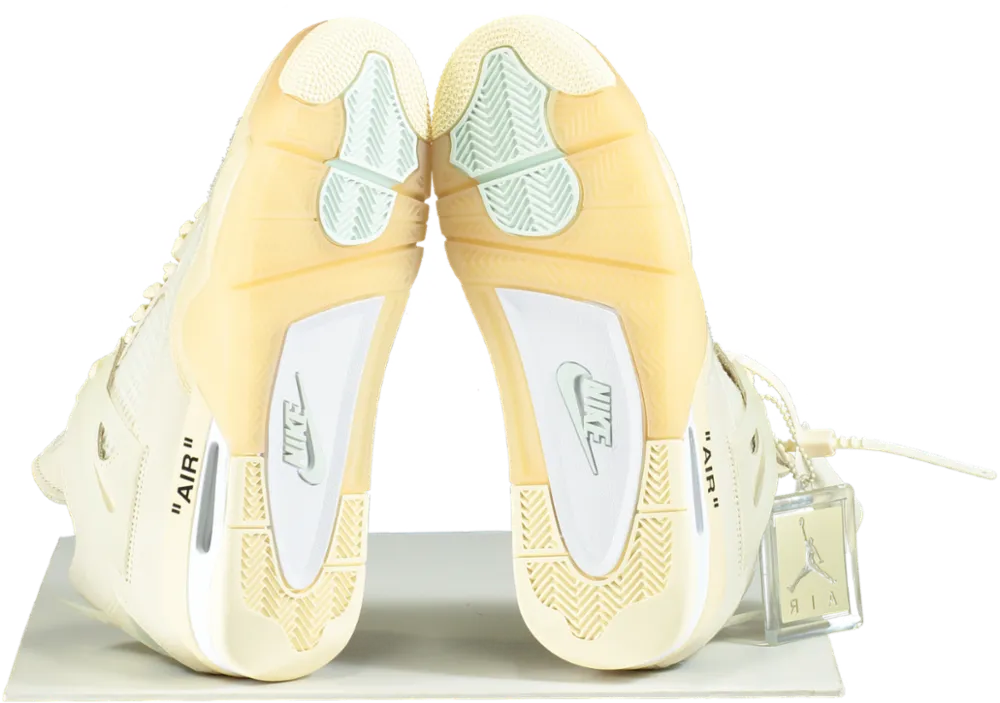 Air Jordan CV9388 Off-White Sail/Muslin 4 Retro SP Trainers UK 7 