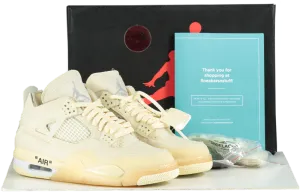 Air Jordan CV9388 Off-White Sail/Muslin 4 Retro SP Trainers UK 7 
