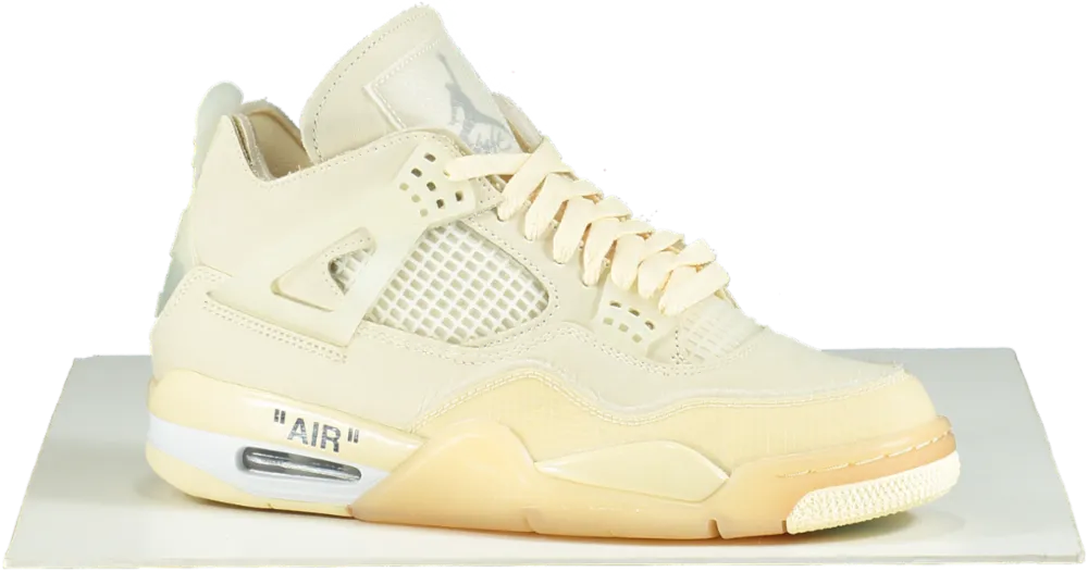 Air Jordan CV9388 Off-White Sail/Muslin 4 Retro SP Trainers UK 7 
