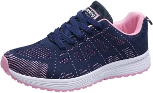 AMDBEL White Sneakers for Women, Women's Walking Shoes Lightweight Breathable Running Shoes Non Slip Athletic Fashion Sneakers Mesh Workout Casual Sports, Sneakers for Women 2024
