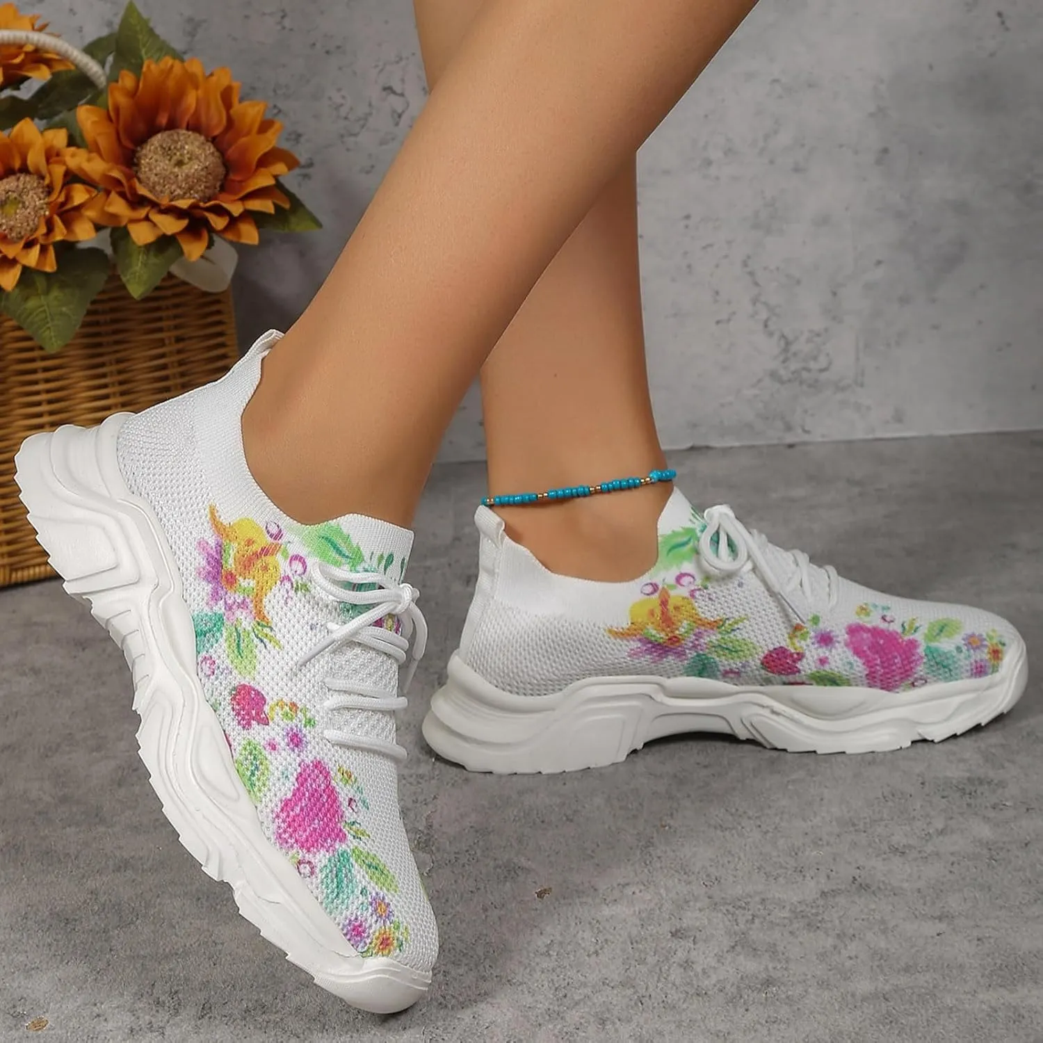 Arch Support Orthopedic Sneakers for Women Non Slip Comfortable Fashion Tennis Shoes Lightweight Workout Shoe
