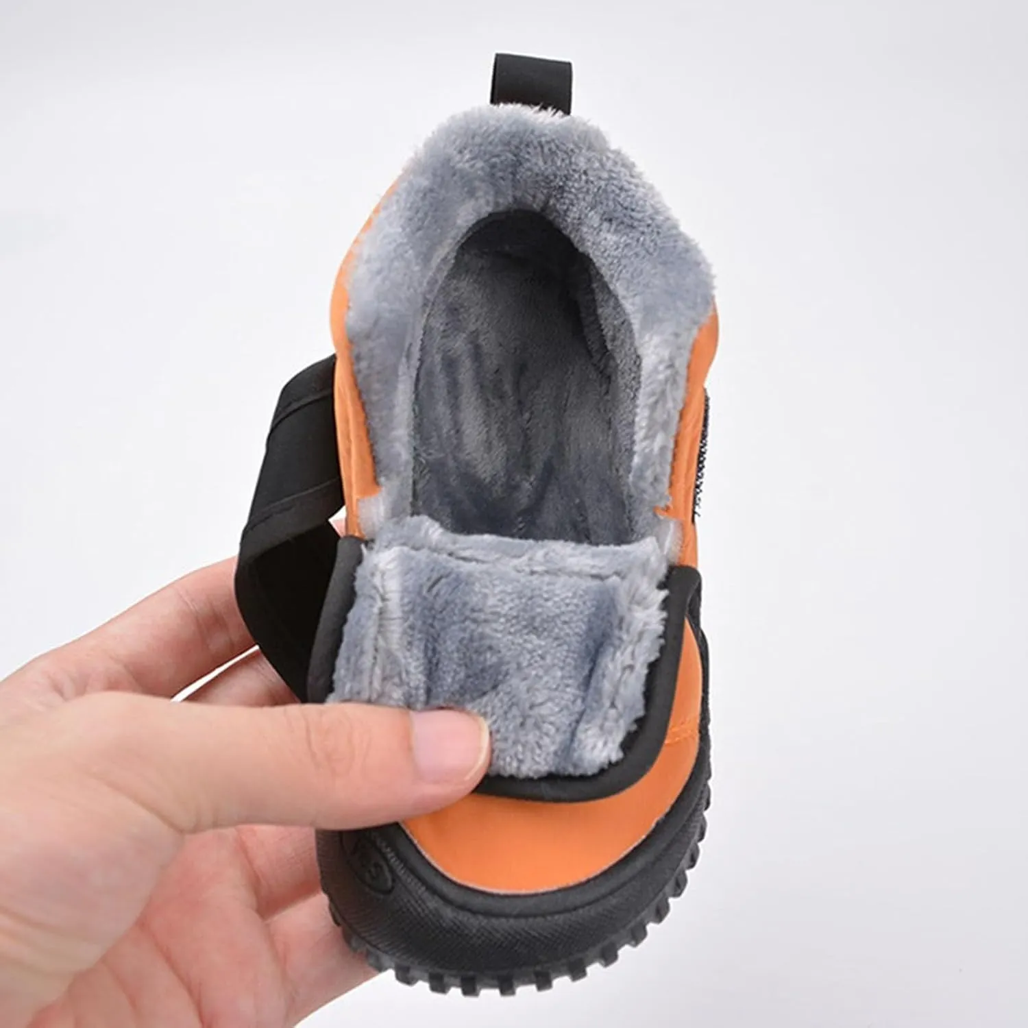 Baby Boys Girls Winter Warm Shoes Cozy Fleece Snow Boots Toddler Non-Slip Walking Shoes Infant Outdoor Booties