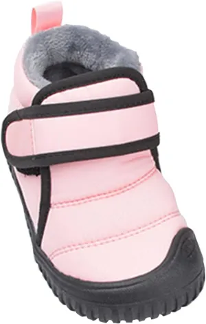 Baby Boys Girls Winter Warm Shoes Cozy Fleece Snow Boots Toddler Non-Slip Walking Shoes Infant Outdoor Booties