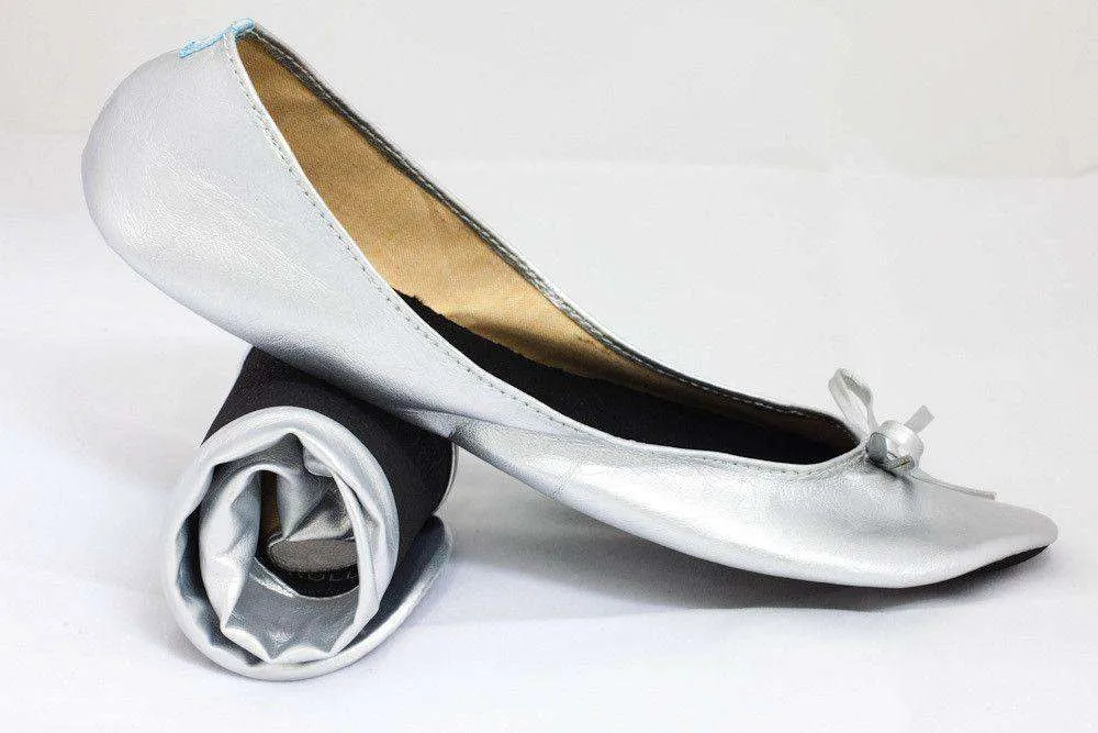 Ballet Flat in Silver by Cinderollies
