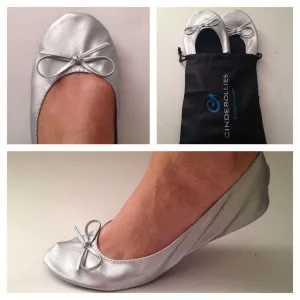Ballet Flat in Silver by Cinderollies