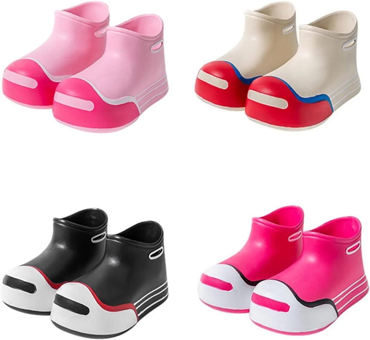 Boys Girls Soft Cute Rain Boots Big Kids Children Rain Boots Portable Comfortable Anti Slip Rainy Day Simple Boots