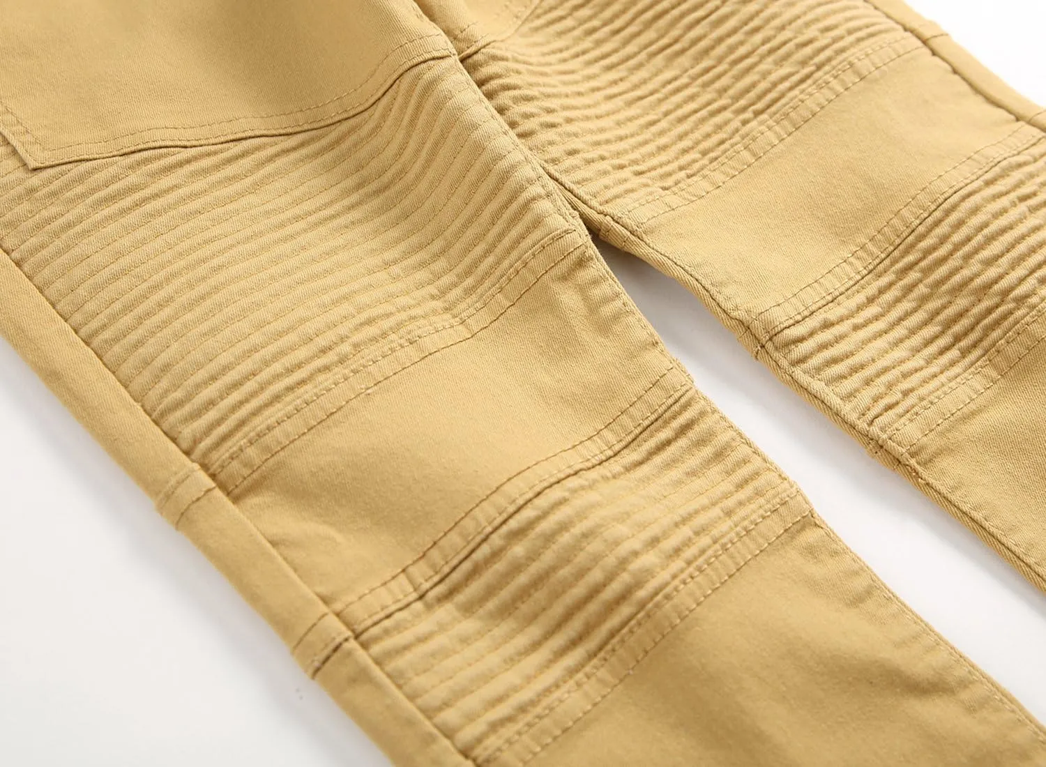 Boy's Stylish Moto Biker Skinny Ripped Wrinkled Stretch Fit Denim Jeans