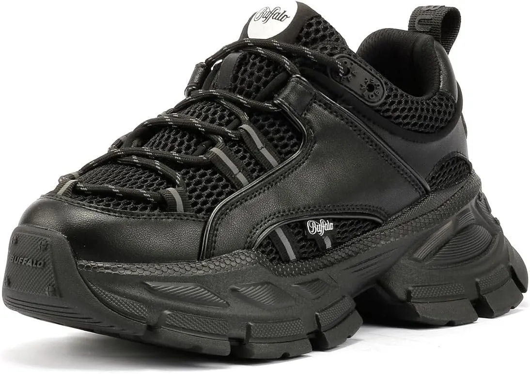 Buffalo Saturn Lace Women's Black Trainers