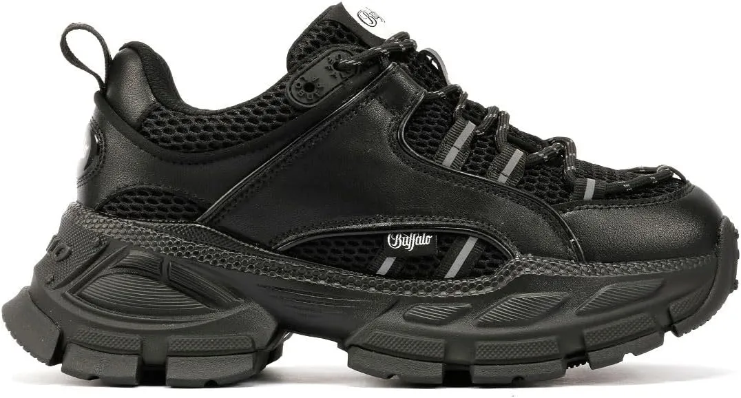 Buffalo Saturn Lace Women's Black Trainers