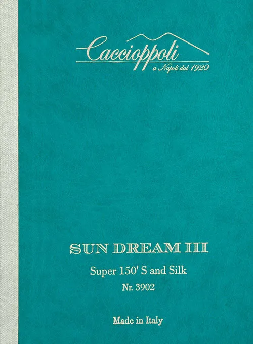 Caccioppoli Sun Dream Artado Blue Wool Silk Suit