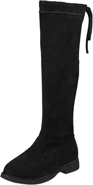 Childrens Long Boots Kids Girls Boys Breathable Insulated Cute Boots Baby Boys Zipper Slip On Cozy Snowboots