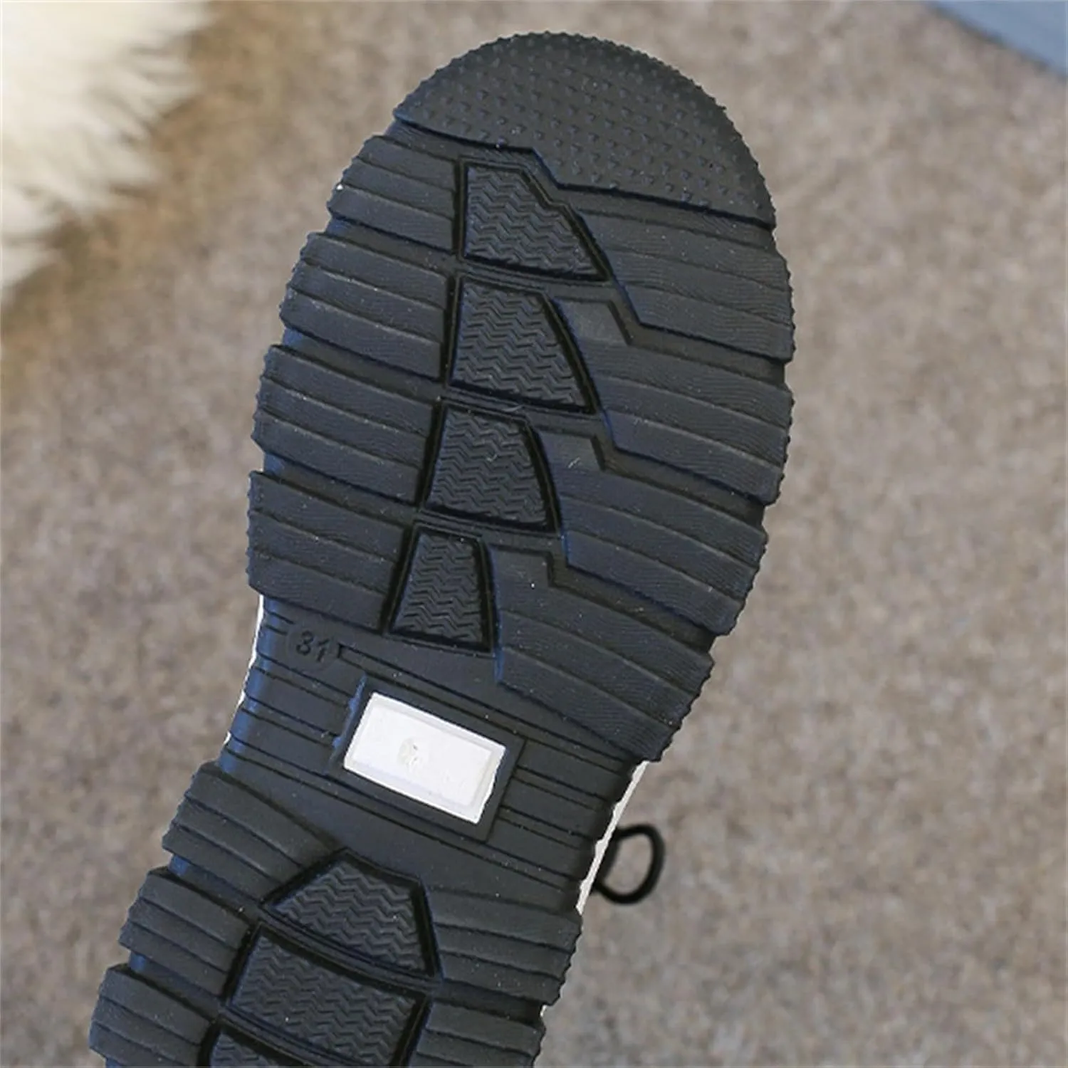 Childrens Thick Snow Boots Chunky Sole Non Slip Ski Booties Outdoor Cozy Warm aterproof Cotton Fleece Lined Shoes