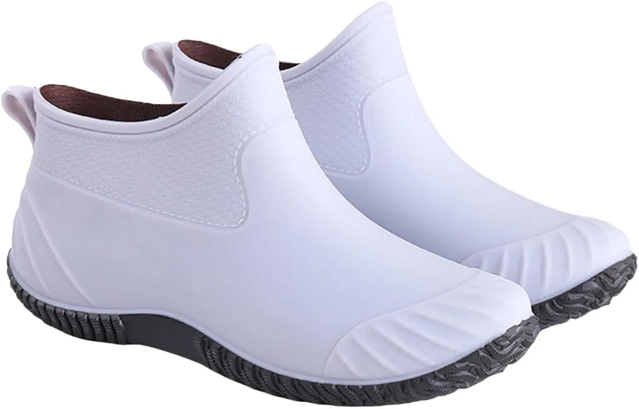 Christmas Ornaments Waterproof Rain Boots Women Rain Boots for Women and Men, Waterproof Rubber Womens Slip On Shoes Rain Covers For Shoes Hunting Footwear Mid Calf Boots for Women