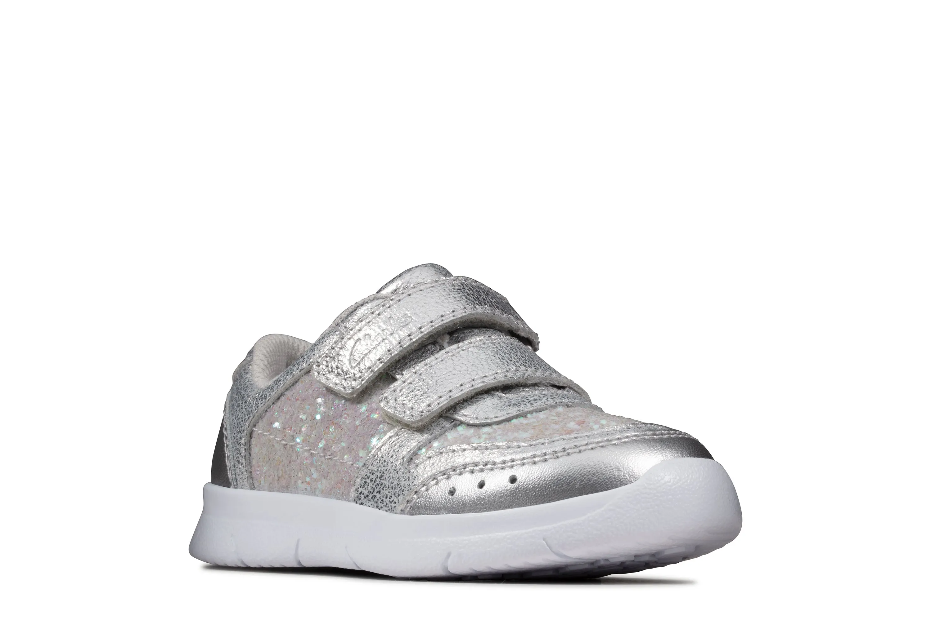 Clarks Ath Sonar T Silver Leather