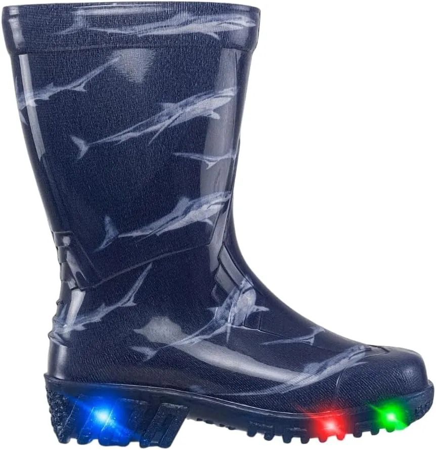 CROYDON Unisex Toddler Kids Light Up Rain Boots PVC | Waterproof | Lighweight | Girls | Boys