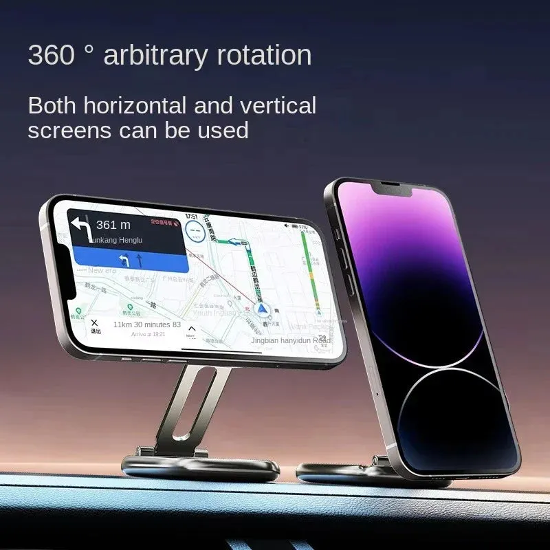 Dashboard Magnetic Phone Holder Strong Magnet Foldable Fits Iphone Samsung Xiaomi