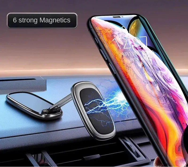 Dashboard Magnetic Phone Holder Strong Magnet Foldable Fits Iphone Samsung Xiaomi