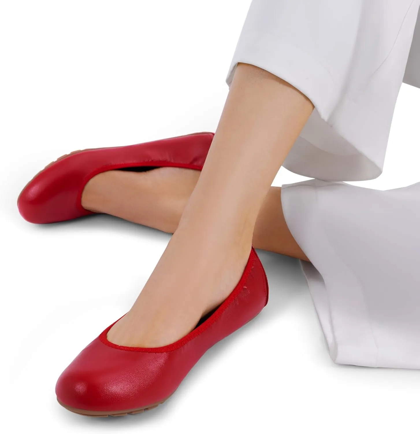 DREAM PAIRS Womens Ballet Flats Foldable Round Toe Dressy Comfortable Slip On Dress Shoes