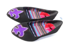 Fleur De Lis Swarovski Crystal Flats
