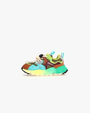 Flower Mountain Kids Yamano 3 E-Calf & Mesh - Cognac / Stone / Orange