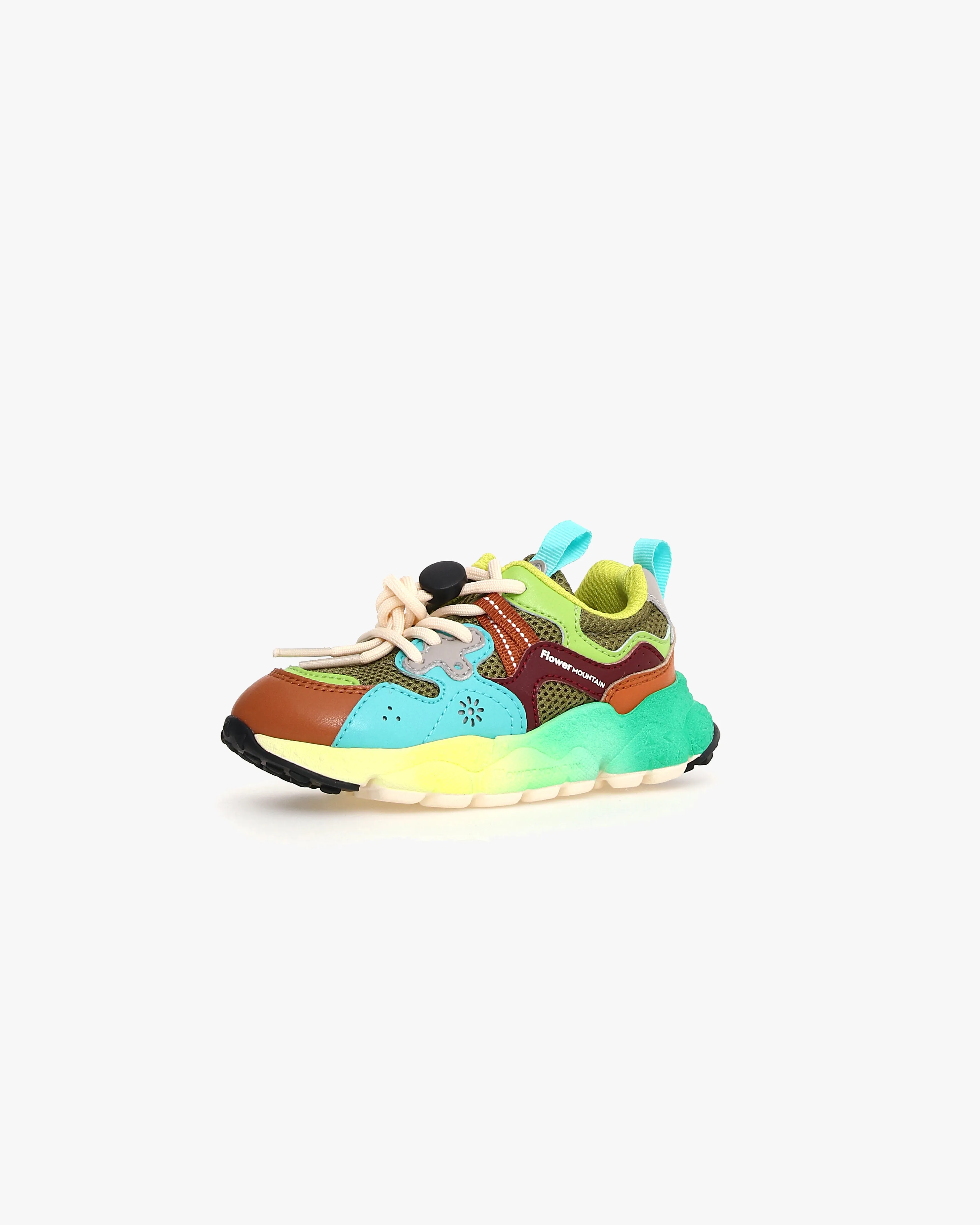 Flower Mountain Kids Yamano 3 E-Calf & Mesh - Cognac / Stone / Orange