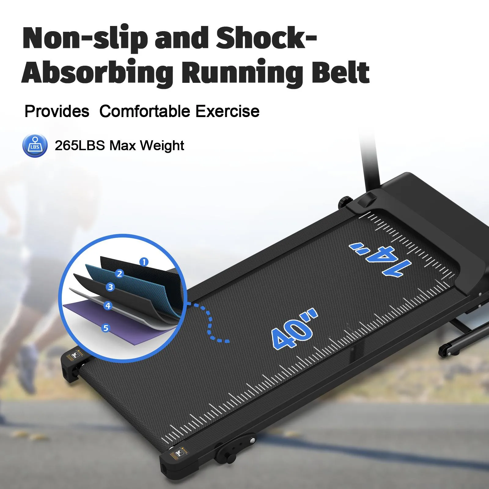 Folding Treadmill Adjustable Incline