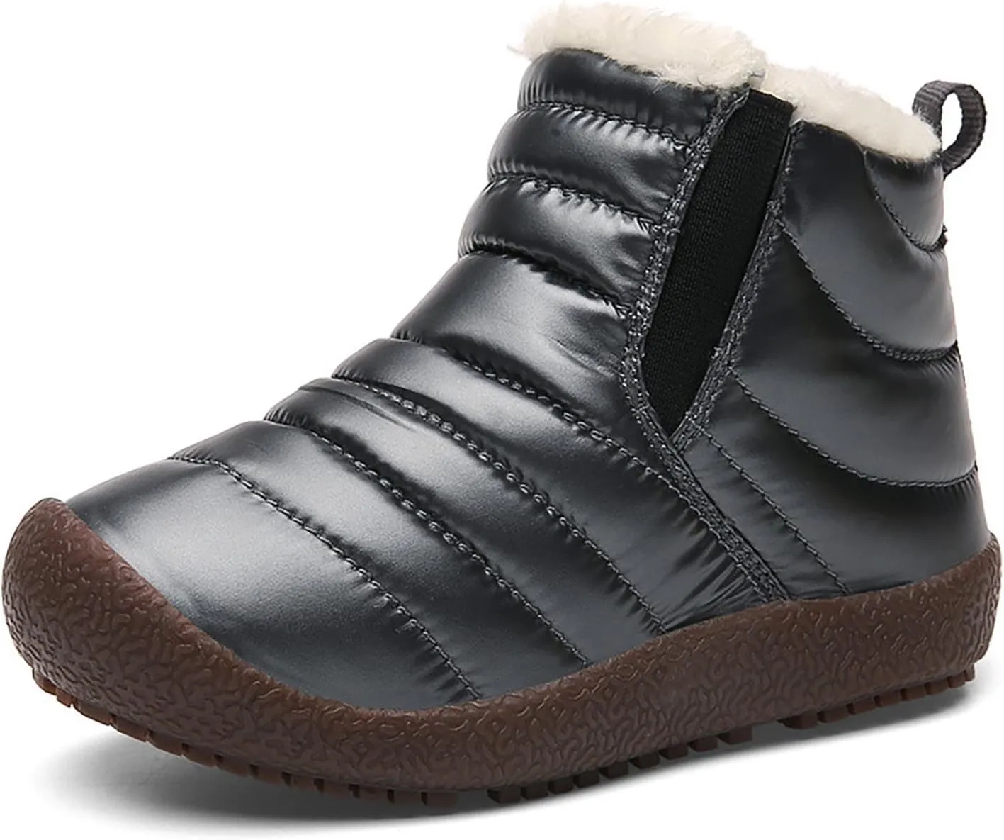 Girls Boys Ankle Snow Boots Faux  Lined Cozy Furry Outdoor Warm Comfortable Non Slip Shoes Winter Winter Boots
