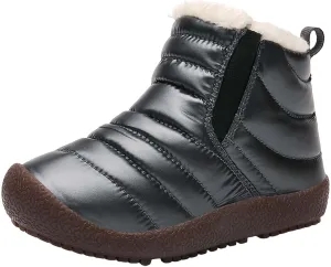 Girls Boys Ankle Snow Boots Faux  Lined Cozy Furry Outdoor Warm Comfortable Non Slip Shoes Winter Winter Boots