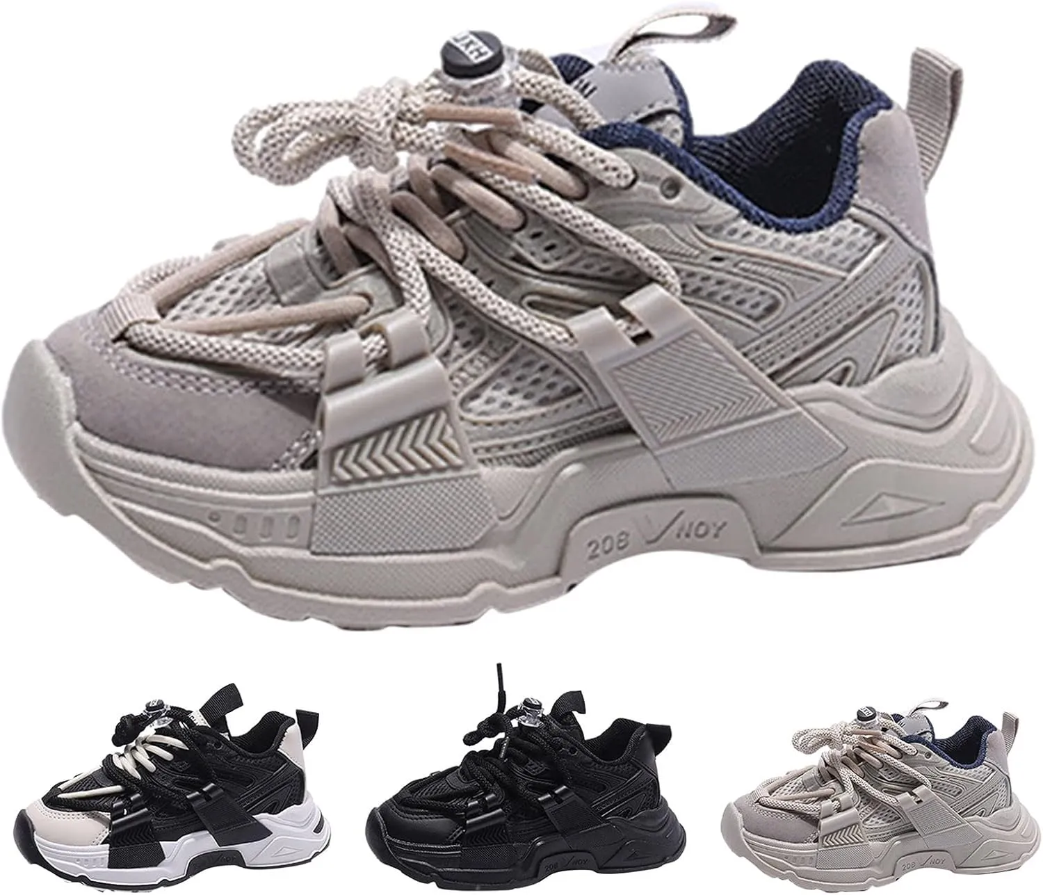 Kids Slip On Athletic Sneakers, Comfortable Running Shoes for Boys Girls Stylish Supportive Footwear for Active