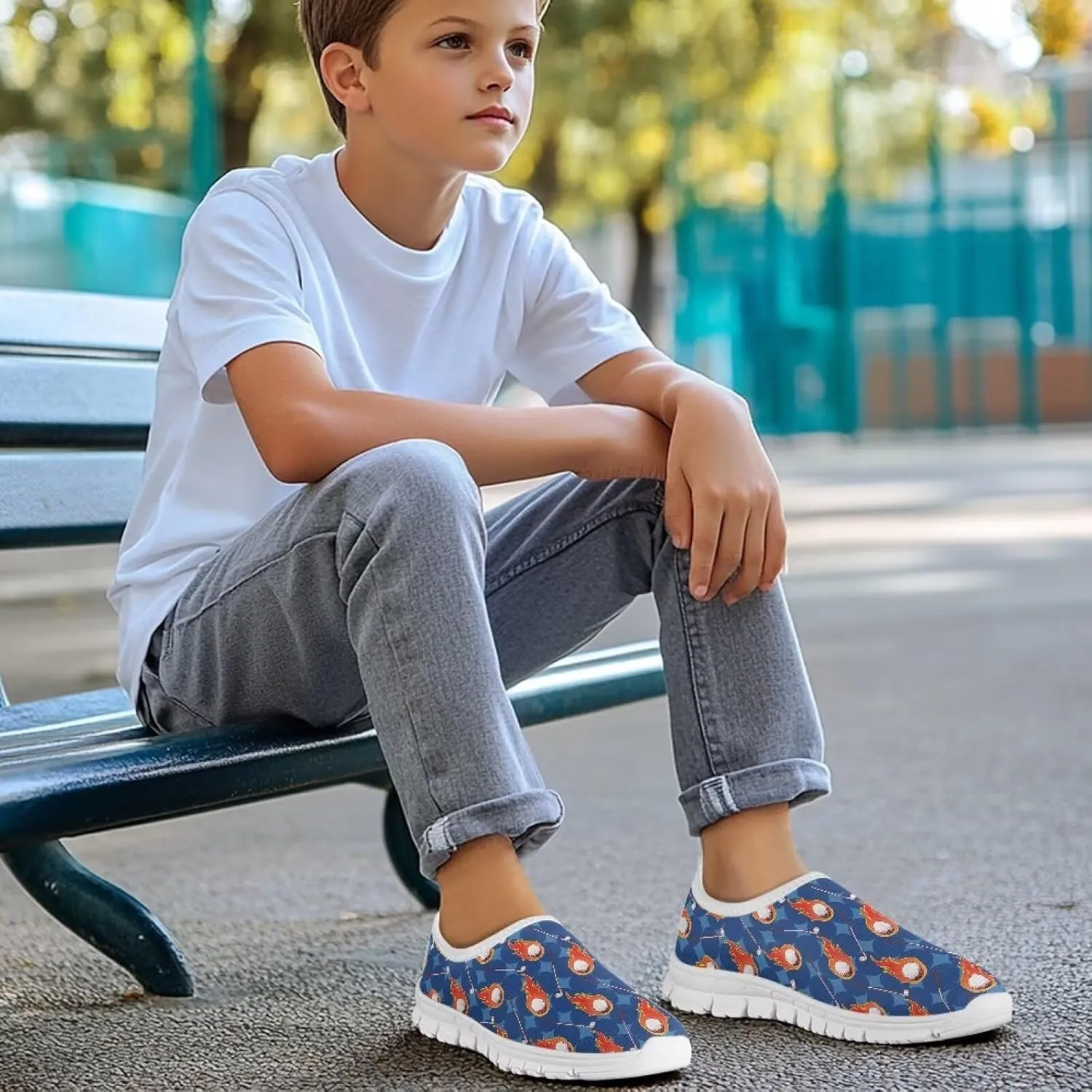 Kids Slip On Shoes Car Ball Stylish Boys Sneakers for Little/Big Kids