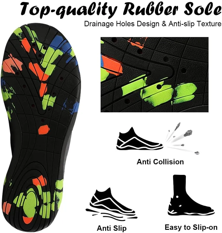 KUNWFNIX Water Shoes for Men Women Quick Dry Water Sports Barefoot Shoes Aqua Socks for Swim Beach Pool Surf Yoga for Women Men
