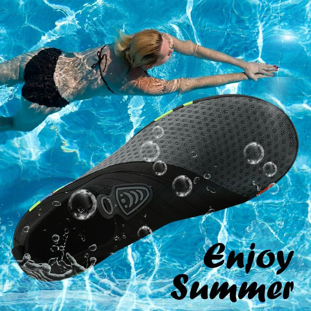 KUNWFNIX Water Shoes for Men Women Quick Dry Water Sports Barefoot Shoes Aqua Socks for Swim Beach Pool Surf Yoga for Women Men