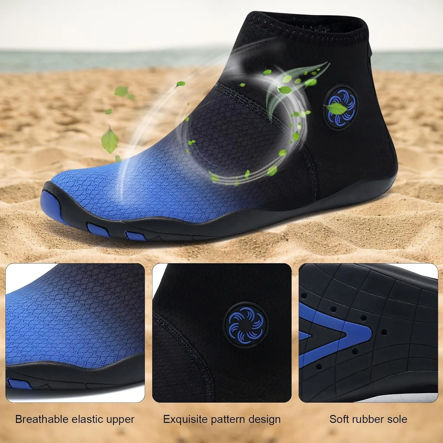 KUNWFNIX Water Shoes for Men Women Quick Dry Water Sports Barefoot Shoes Aqua Socks for Swim Beach Pool Surf Yoga for Women Men