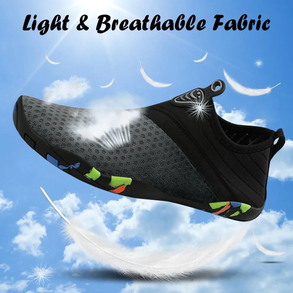 KUNWFNIX Water Shoes for Men Women Quick Dry Water Sports Barefoot Shoes Aqua Socks for Swim Beach Pool Surf Yoga for Women Men