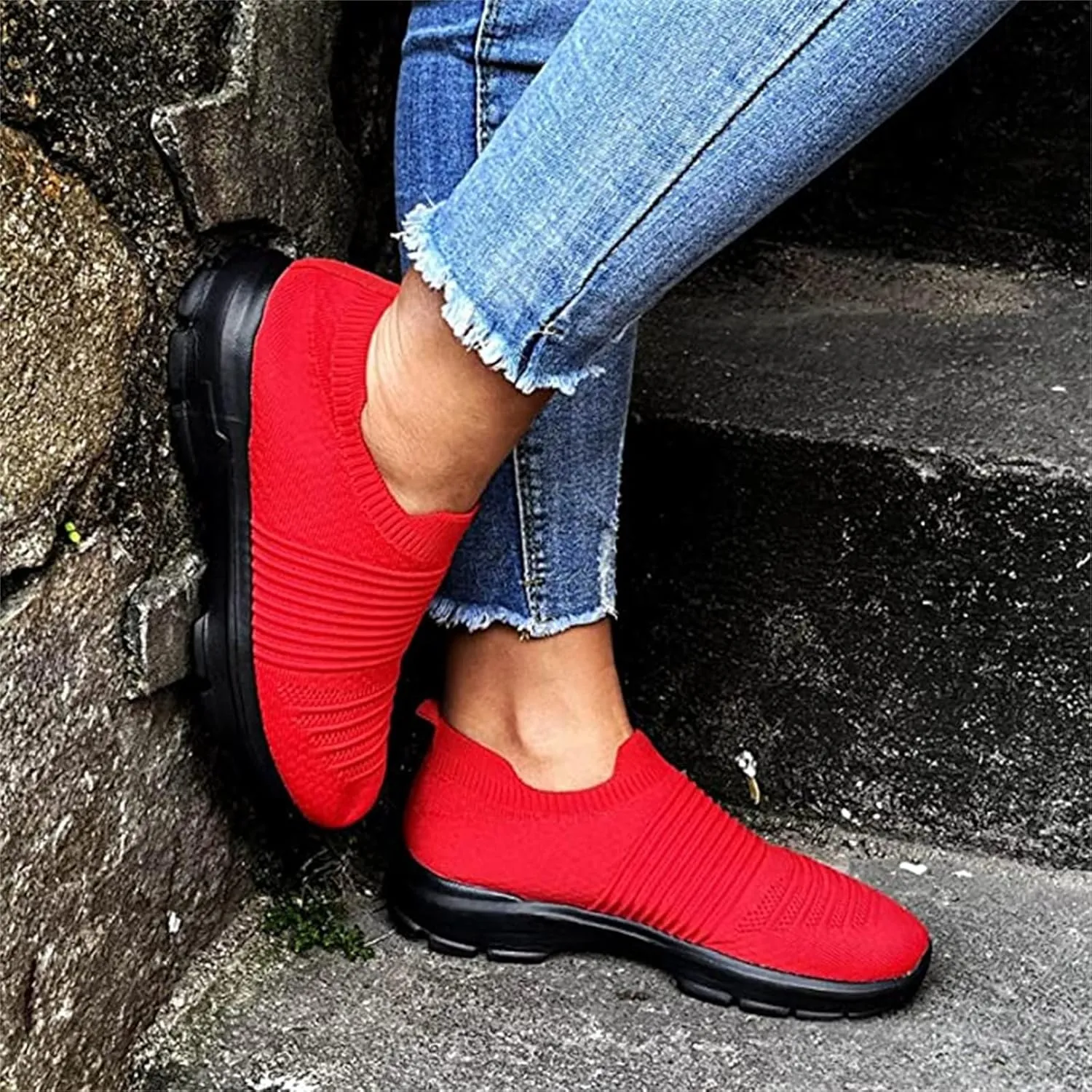 Lausiuoe Sneakers For Women Walking Shoes Comfortable Fashion Sneakers Breathable Casual Comfortable Lightweight Shoes