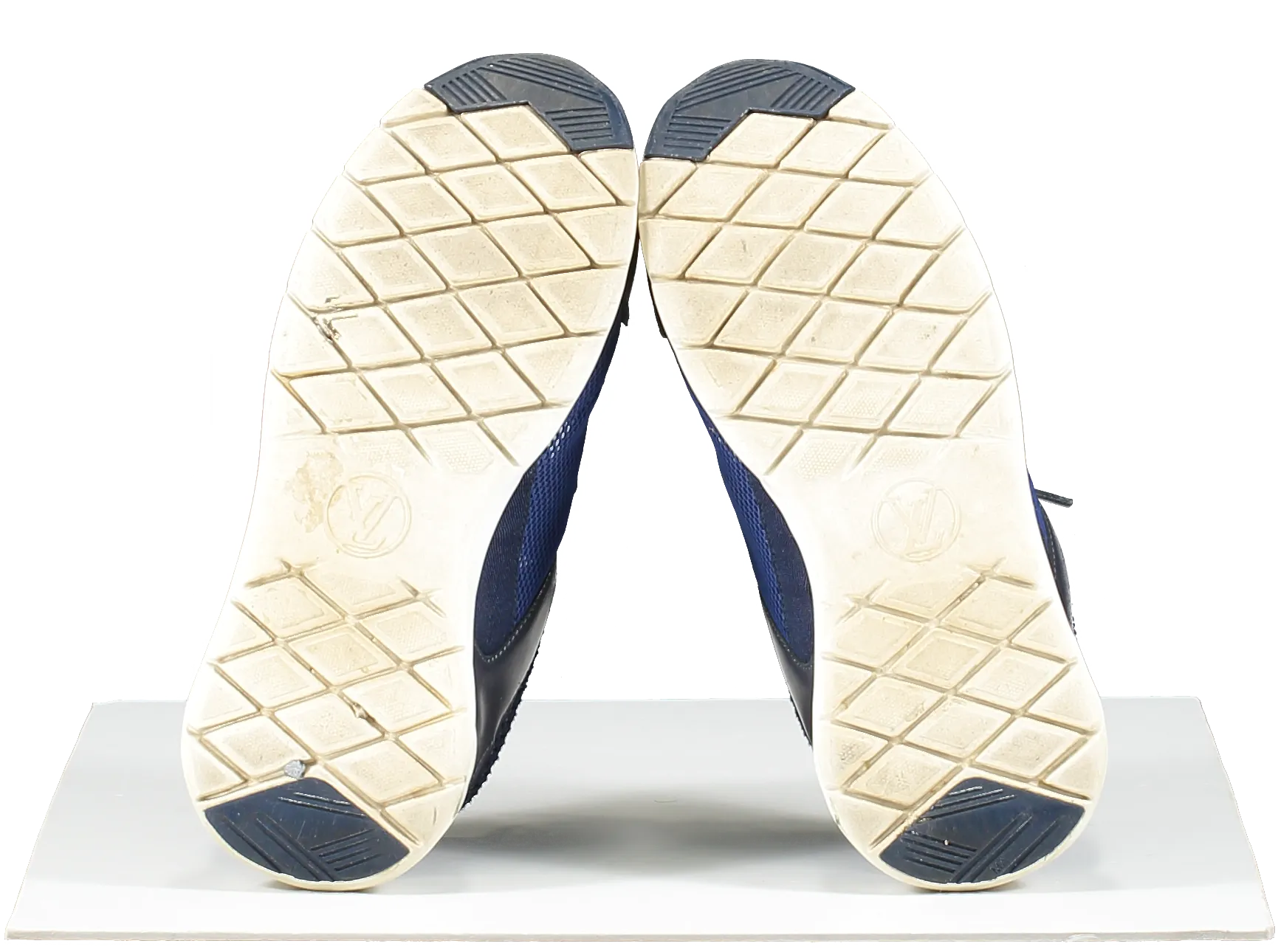 Louis Vuitton Blue Lv Logo Mesh Trainers UK 3 EU 36 