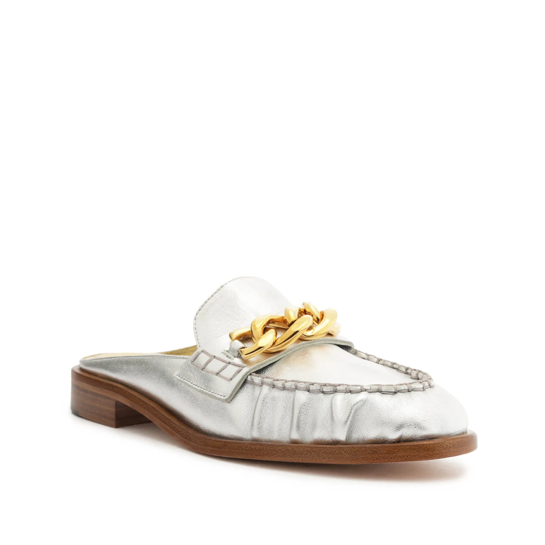 Luca Chain Leather Flat