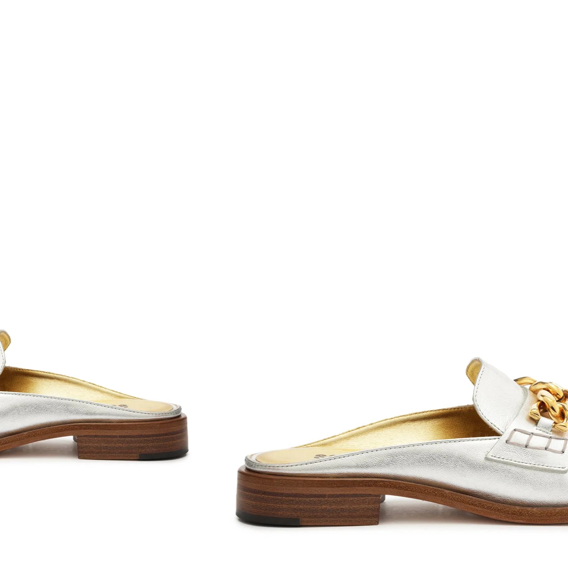 Luca Chain Leather Flat