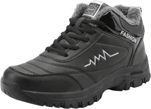 Men Work Boots Steel Toe Hiking Sneakers Fur Lined Ankle Boot Women Safety Toe Shoes Business Casual Lightweight Outdoor Botas Mid Ankle Work Casual Hike Grounded Footwear