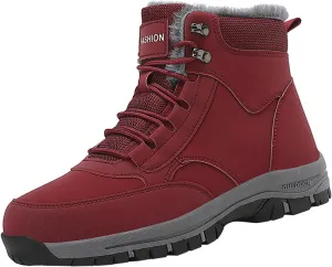 Men Work Boots Waterproof Hiking Sneakers Warm Fur Lined Womens Working Shoes Waterproof Outdoor Bota Waterproof Breathable Lightweight Hike Grounded Footwear