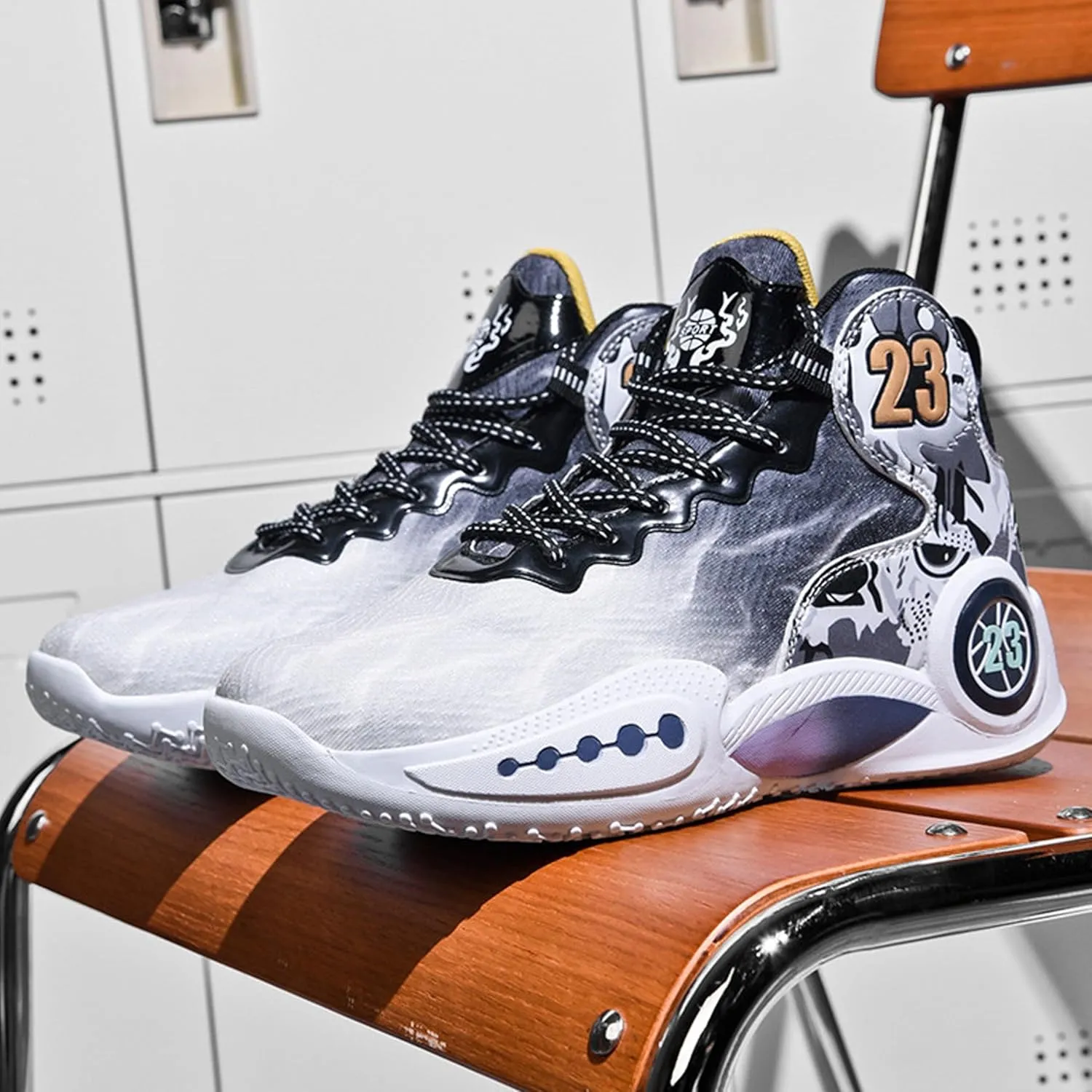 Men's Basketball Shoes Breathable Anti Slip Sports Wear-Resistant Practical Training Boots