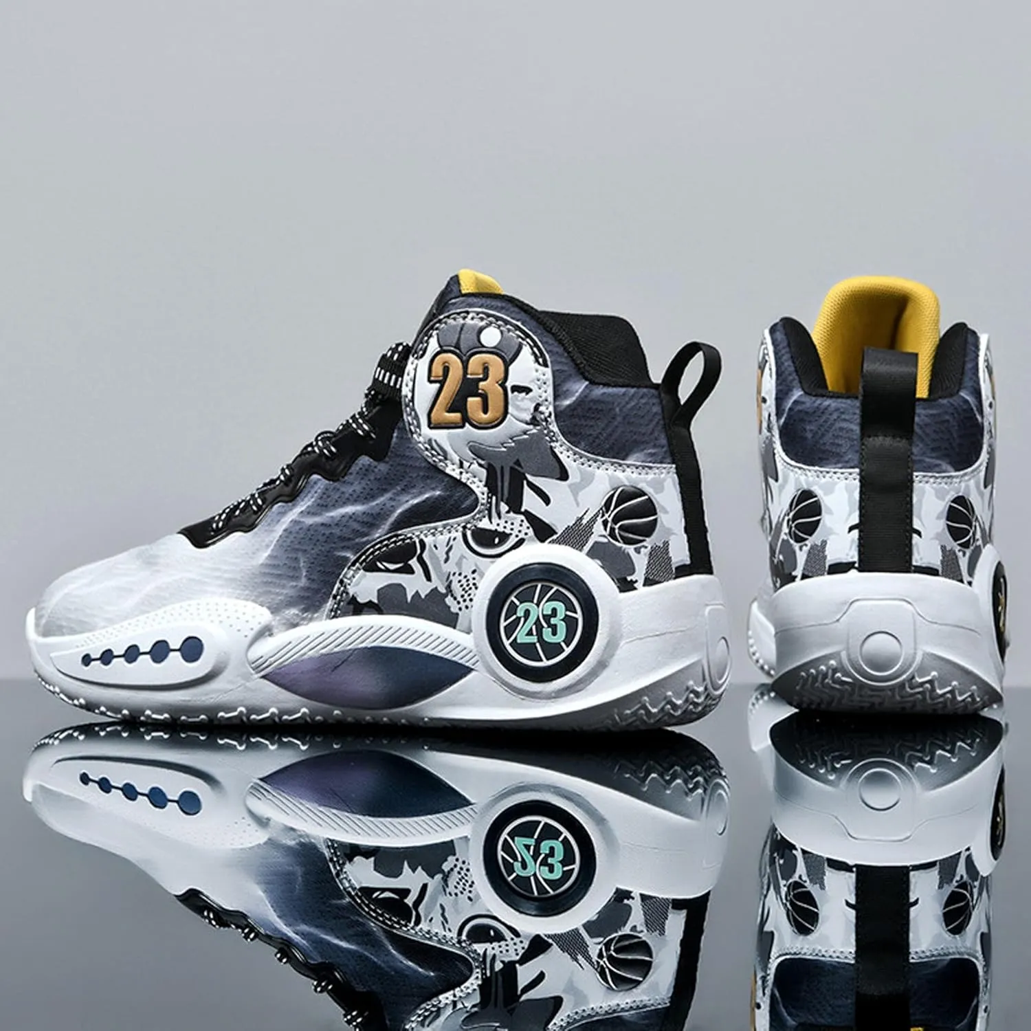 Men's Basketball Shoes Breathable Anti Slip Sports Wear-Resistant Practical Training Boots