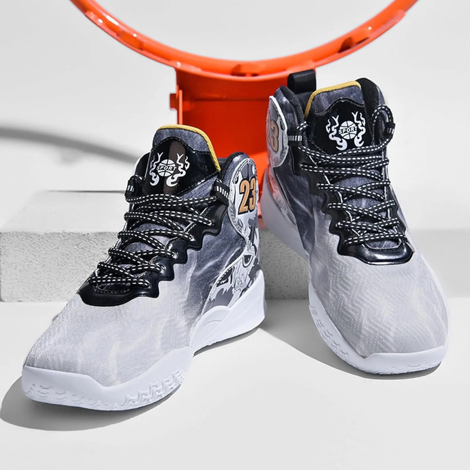 Men's Basketball Shoes Breathable Anti Slip Sports Wear-Resistant Practical Training Boots