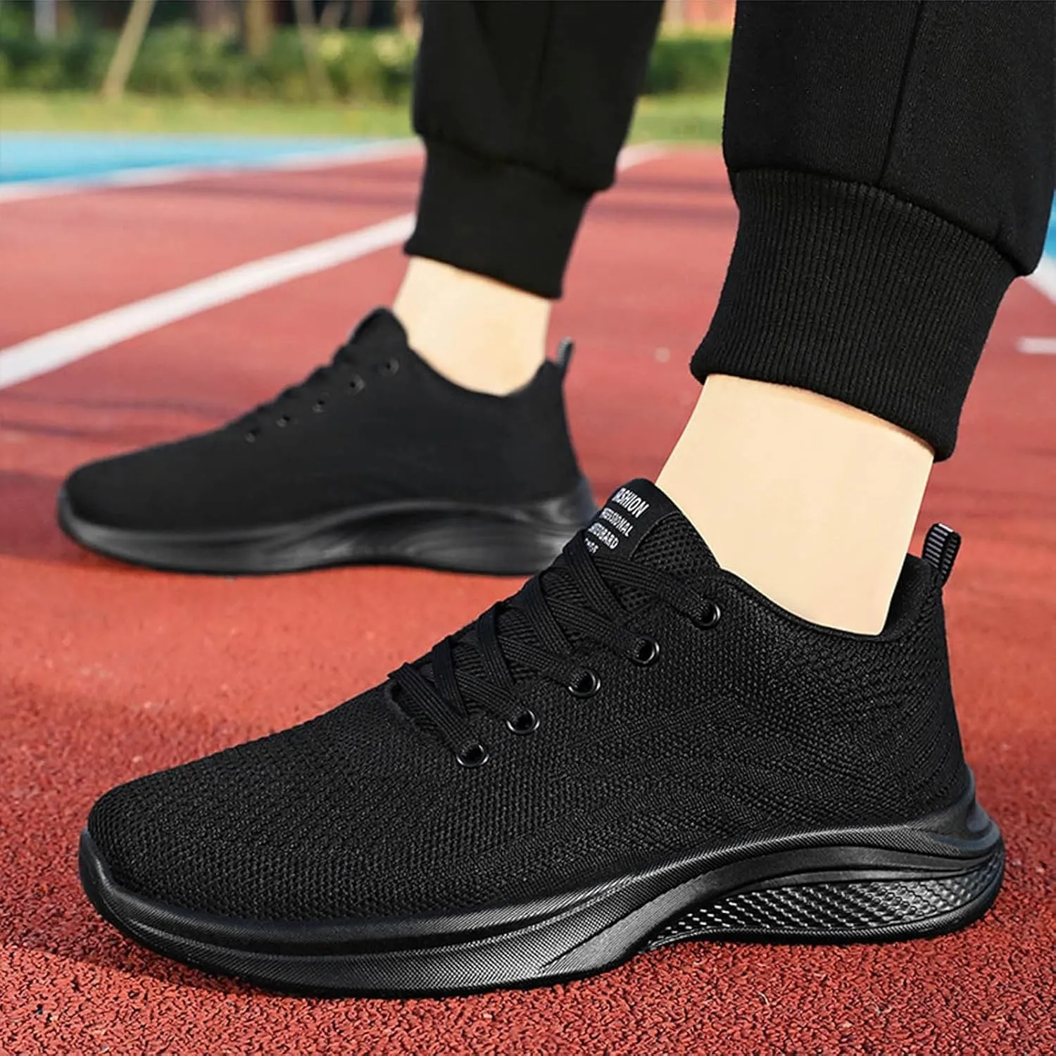 Men's Comfortable Stretch Workout Shoes Lace Up Comfortable Light-Weight Shoe Breathable Diabetic Shoes for Men