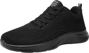 Men's Comfortable Stretch Workout Shoes Lace Up Comfortable Light-Weight Shoe Breathable Diabetic Shoes for Men