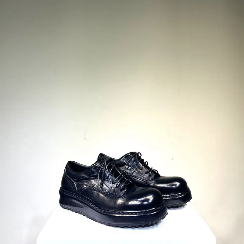 Men's Distressed Thick-soled Leather Shoes