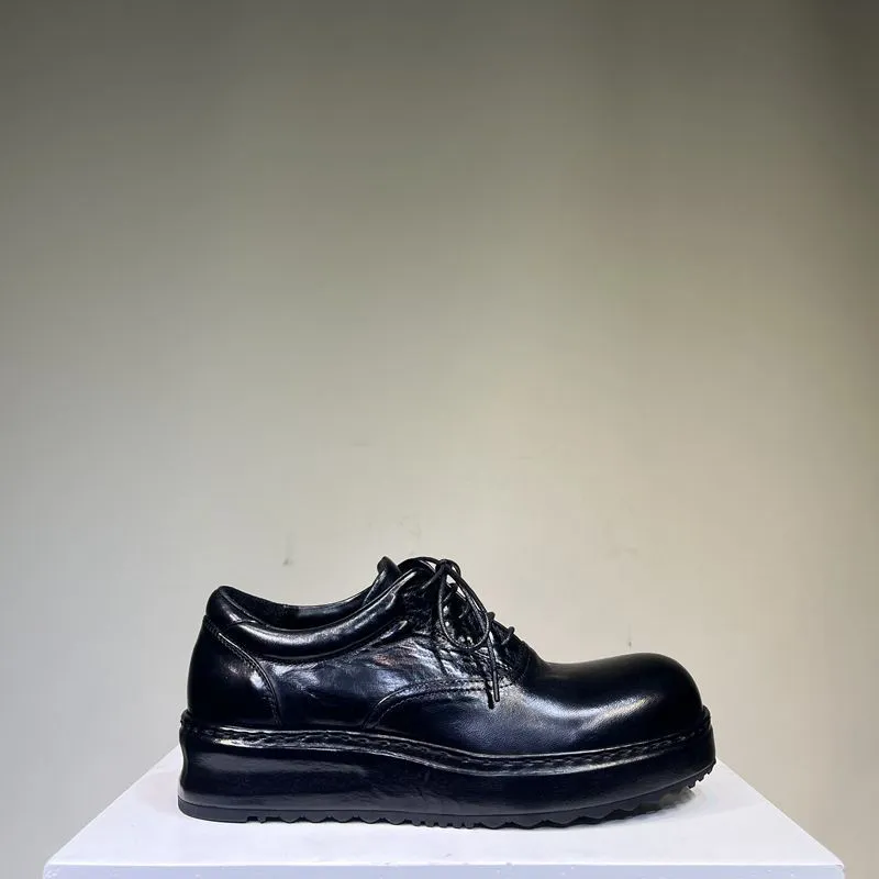 Men's Distressed Thick-soled Leather Shoes