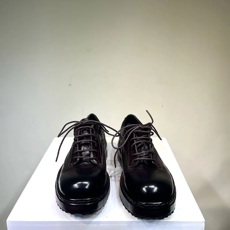 Men's Distressed Thick-soled Leather Shoes