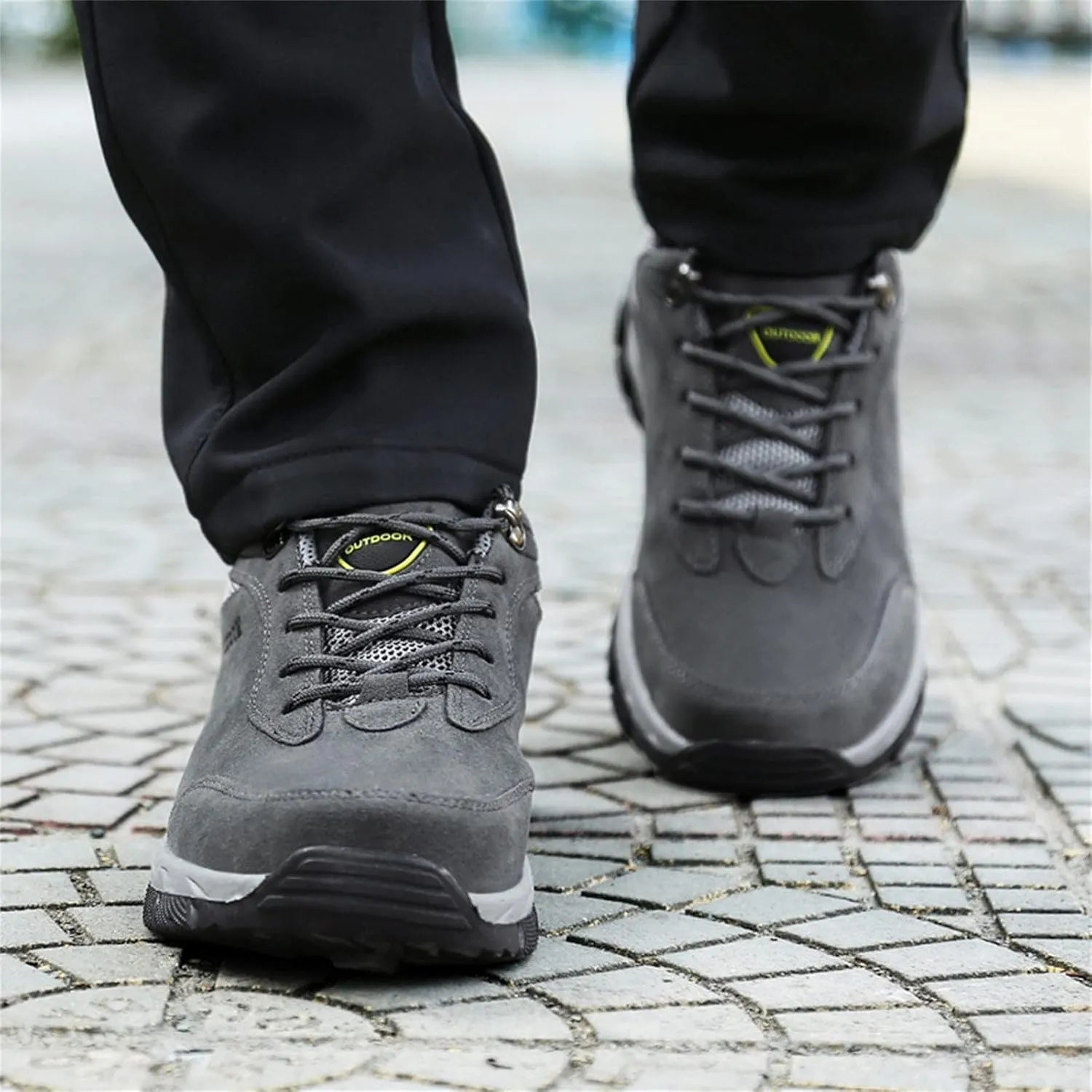 Men's Hiking Shoes Outdoor Walking Shoes Waterproof Work Shoes Trekking Trails Shoes with Arch Support